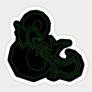 Dragon Vector - Green Sticker